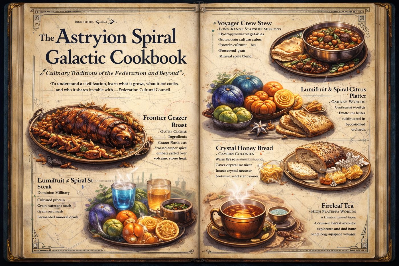 Galactic cookbook of the Astryion Spiral